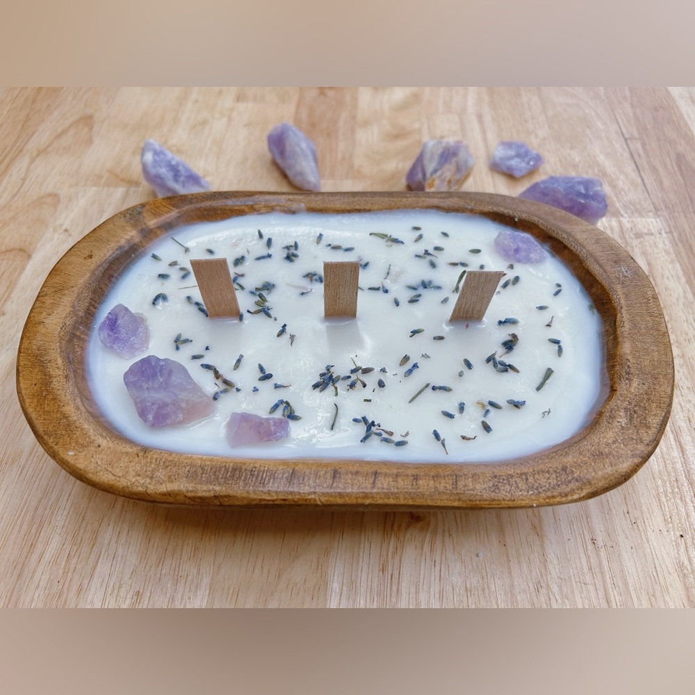 Lavender relaxation dough bowl candle